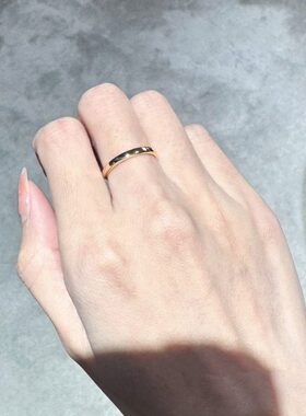 经典可门简约大气～随细戒指手用时金色随考虑搭配高级不戴款出