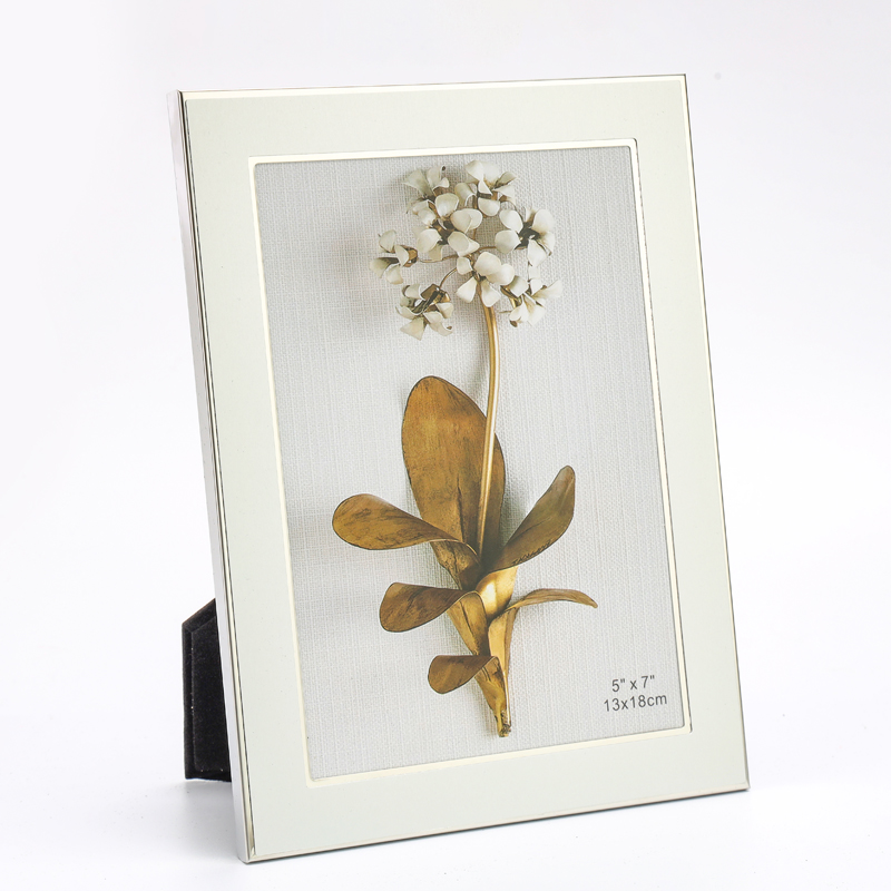 现代简约不d锈钢金属立体相框摆台6 8 10寸12寸挂墙像框架定制画