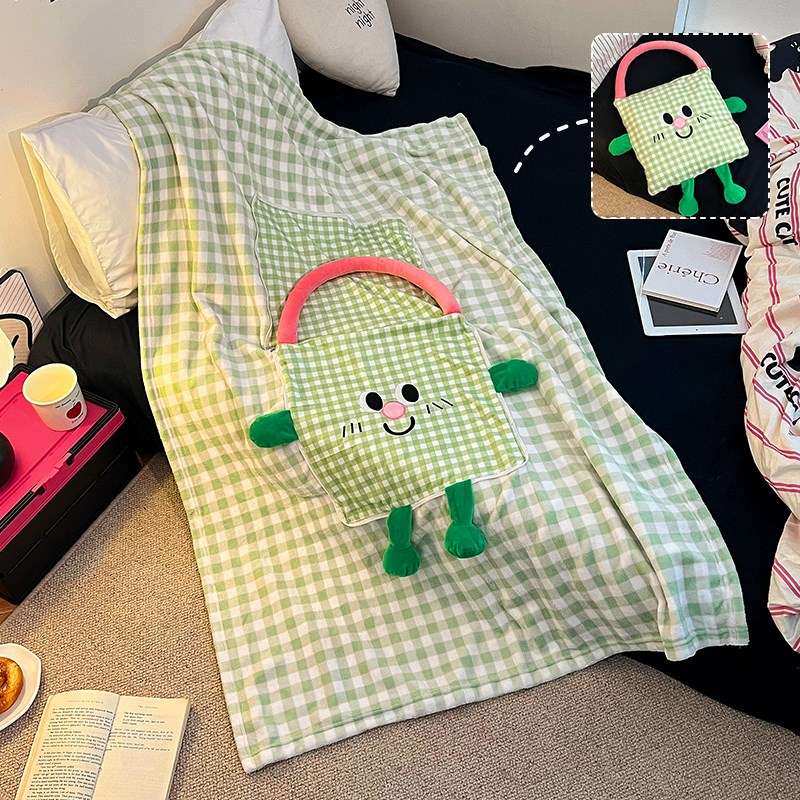 可爱抱枕被子两用车用办t公室毯子二合一睡觉专用午睡枕头冬天加