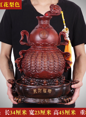 招财存钱罐葫芦摆件储存罐添福纳财聚财福禄中式家居玄.关床头装