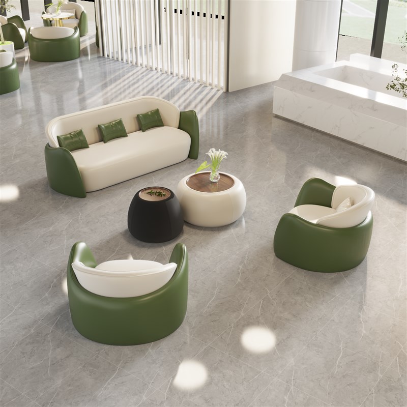 商务洽谈沙发轻奢酒店大堂大w厅贵宾会所办公室休息区接待会客沙