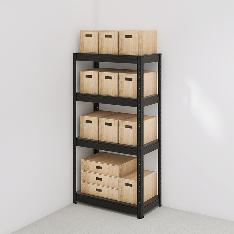 峰阳黑色储物间地下室置物t架家用落地阳台阁楼仓库储藏展示货架a