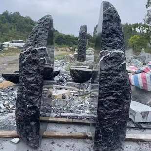 天然黑山石汀步石庭院踏步石园林公户外园铺路石草坪垫脚石