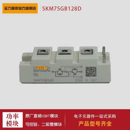 两单元(2U)/1200V IGBT模块SKM75GB128D SKM75GB128DE功率模块