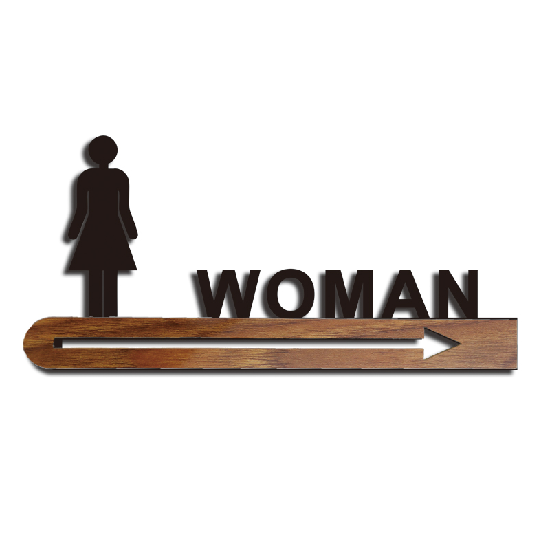 男女洗手间向往左右箭头导w向牌标识牌卫生间厕所标牌支持定制