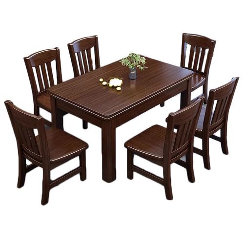 紫金檀木全实心实木o西餐桌椅组合新中式简约小户型长方形餐厅饭