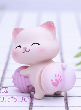 车载汽车摆件可爱动物小猫小狗z小猪小企鹅摇撅屁屁股车内装饰品