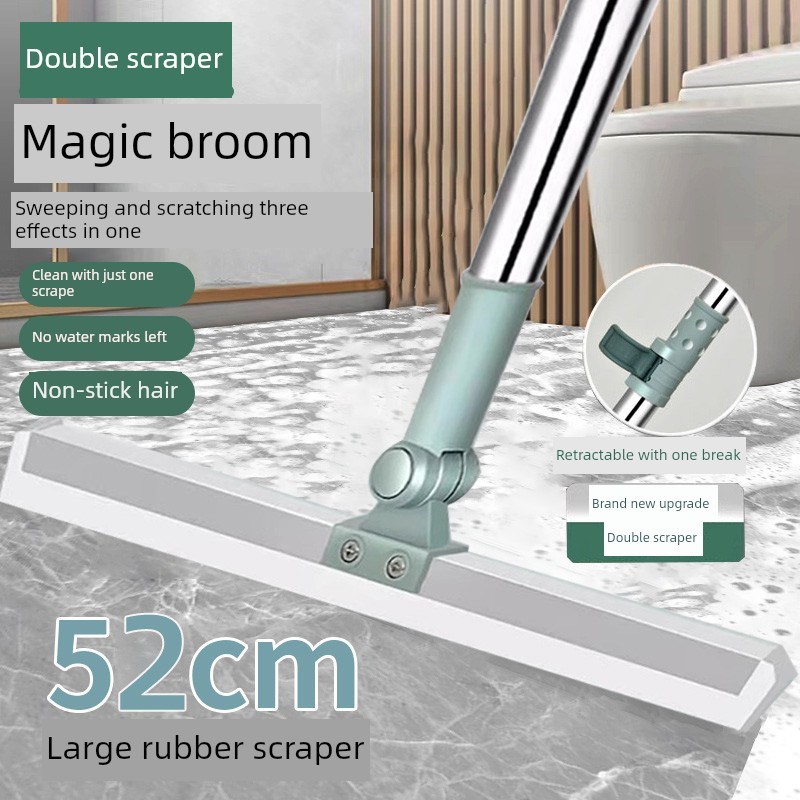 魔术扫把雨刷和拖把两用家用浴室浴室玻璃扫J把和地板刮板硅胶扫