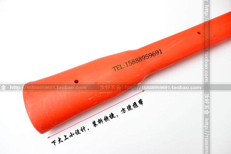 倒装柄玻璃纤维柄羊角柄包塑柄大锤柄锤把镐把塑胶柄防震防滑镐柄