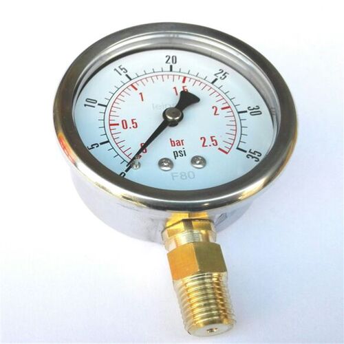 气体(液体)压力表 表面直径68mm 量程0~35psi 2.5bar M14*1.5