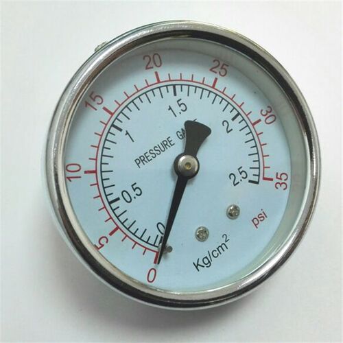 轴向双刻度压力压力表 60mm 0~2.5kg/cm 35psi 铜螺纹PT1/4
