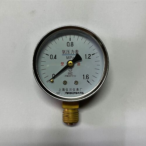 氧压力表 禁油型 直径60 压力1.6mpa 氧气表 YO-60 径向 直径60mm