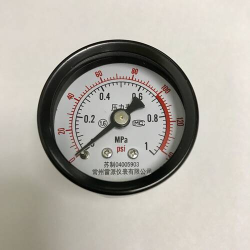 轴向中文压力表 Y-40Z  0-1mpa 140psi 螺纹ZG1/4 = PT1/4 40mm