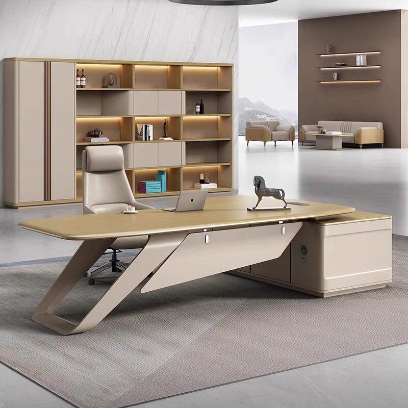 老板桌办公桌简约现代轻奢大班台总裁主管桌领导办公室桌椅组合