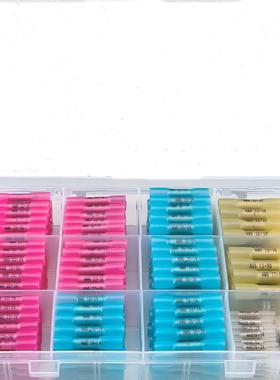 330PCS热收缩对接线连接器 镀锡红铜绝缘电气压接连接器