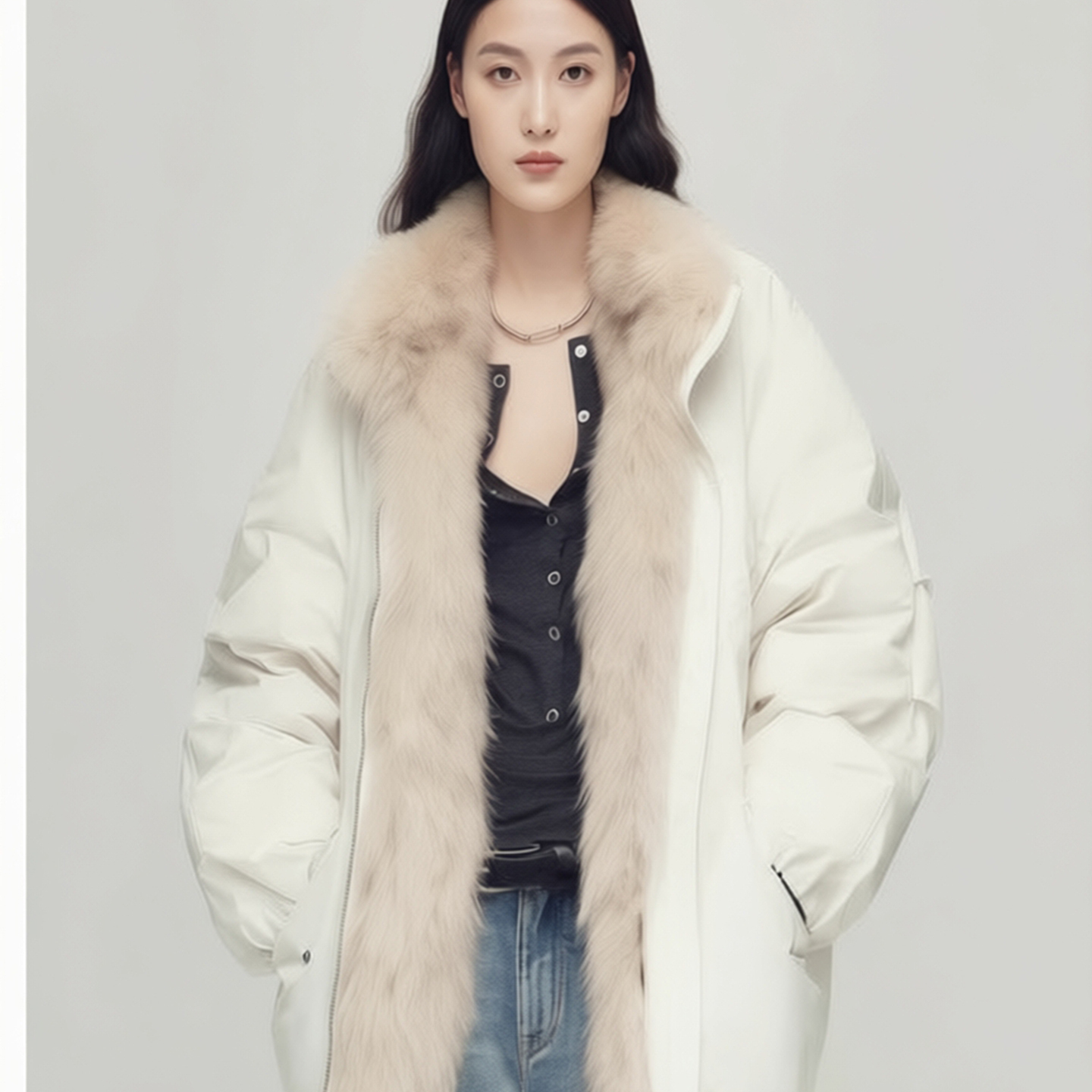 时尚高级感冬季新款派克服外套女