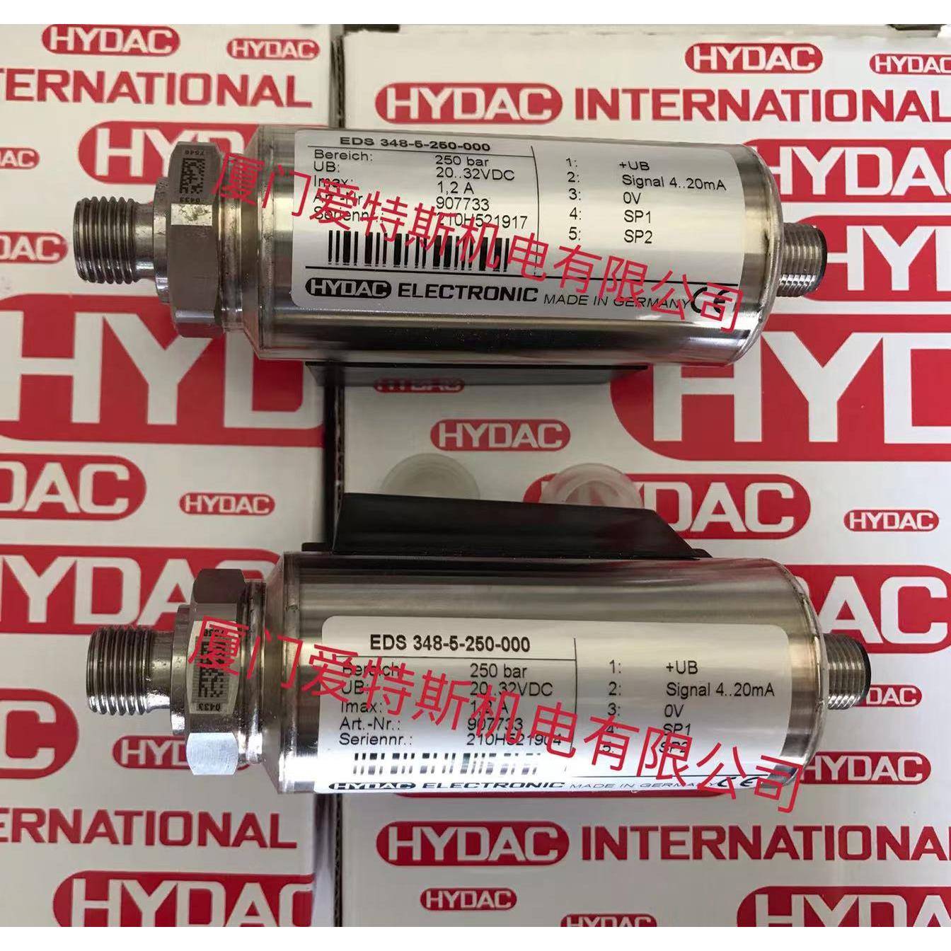 HYDAC贺德克压力传感器EDS 348-5-250-000/EDS-346-2-250-000现货