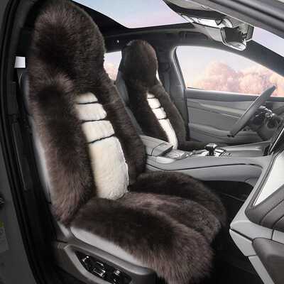 24年新款半包围连体毛绒羊毛冬季保暖汽车坐垫跨境代发座椅套座垫