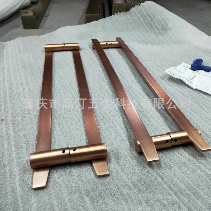不锈钢拉手黄铜玻璃大门长拉手y工厂定制简约中式别墅入户大门把