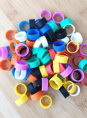 彩色硅胶圈红色黑色白色直径u20毫米宽度10mm弹力拉伸胶圈记号标