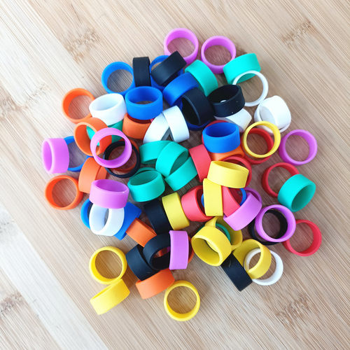 彩色硅胶圈红色黑色白色直径u20毫米宽度10mm弹力拉伸胶圈记号标