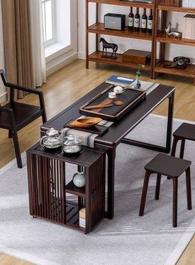实木茶桌新中式禅意功夫茶台现代简约客厅家用阳台泡茶桌子椅组合