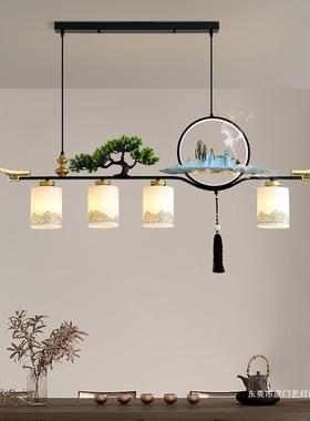 新中式茶室茶桌吊灯禅意中式餐厅办公室茶台灯中国风复古前台灯具
