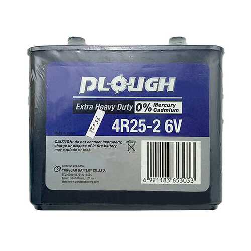 4R25-2 PLOUGH Extra Heavy Duty 手提灯路障灯电池 6V 锌碳电池