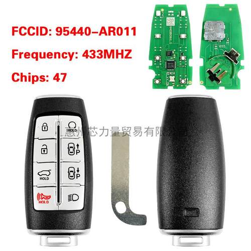适用2022现代 GV70 8键智能卡 TQ8-FOB-4F35 PN:95440-AR011 47芯