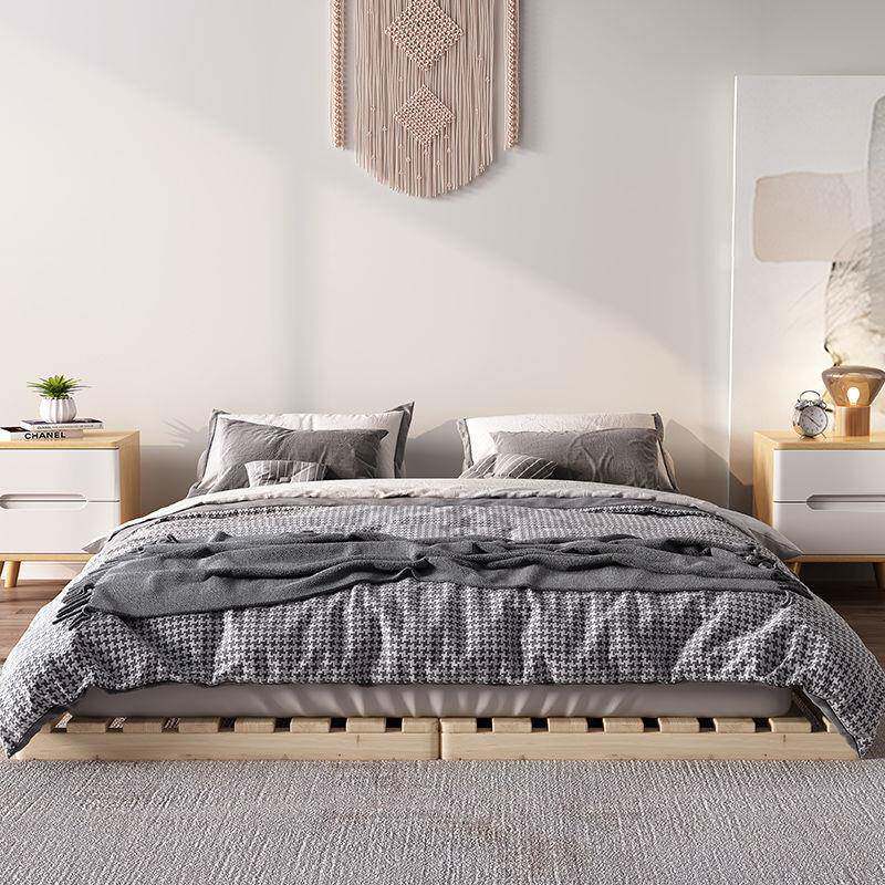 排骨架榻榻米地台ins透气矮床板硬全实木日式落地护腰床架架子