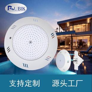 挂壁式 灯具玻纤胶膜泳池水下灯ABS外壳景观照明水底LED灯厂家