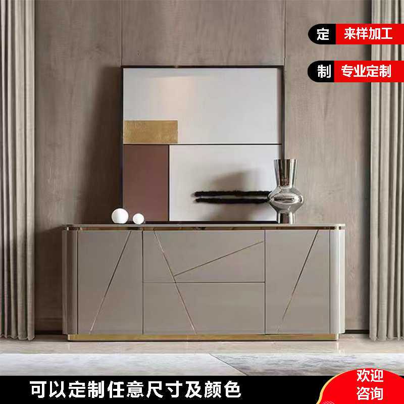 意式进门玄关柜门厅柜入户装饰柜简约现代轻奢餐边柜靠墙储物柜