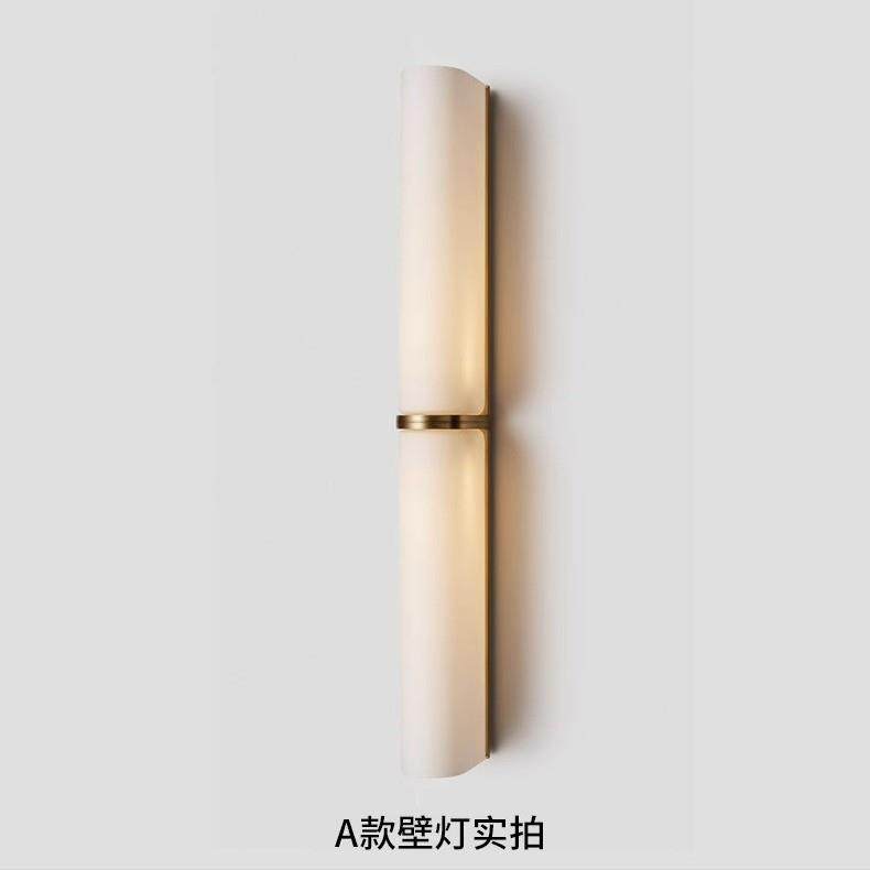 2024新款北欧简约长条LED双头壁灯后现代个性客厅酒店卧室床头灯