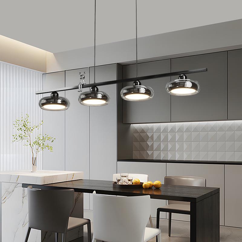 餐厅吊灯简约现代2025新款饭厅餐桌灯创意设计长条岛台网红吧台灯