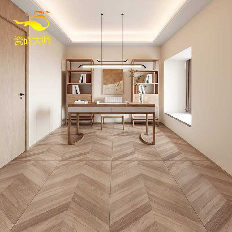 佛山瓷砖哑光仿古鱼骨木纹客厅地砖600x1200防滑卧室木纹地板