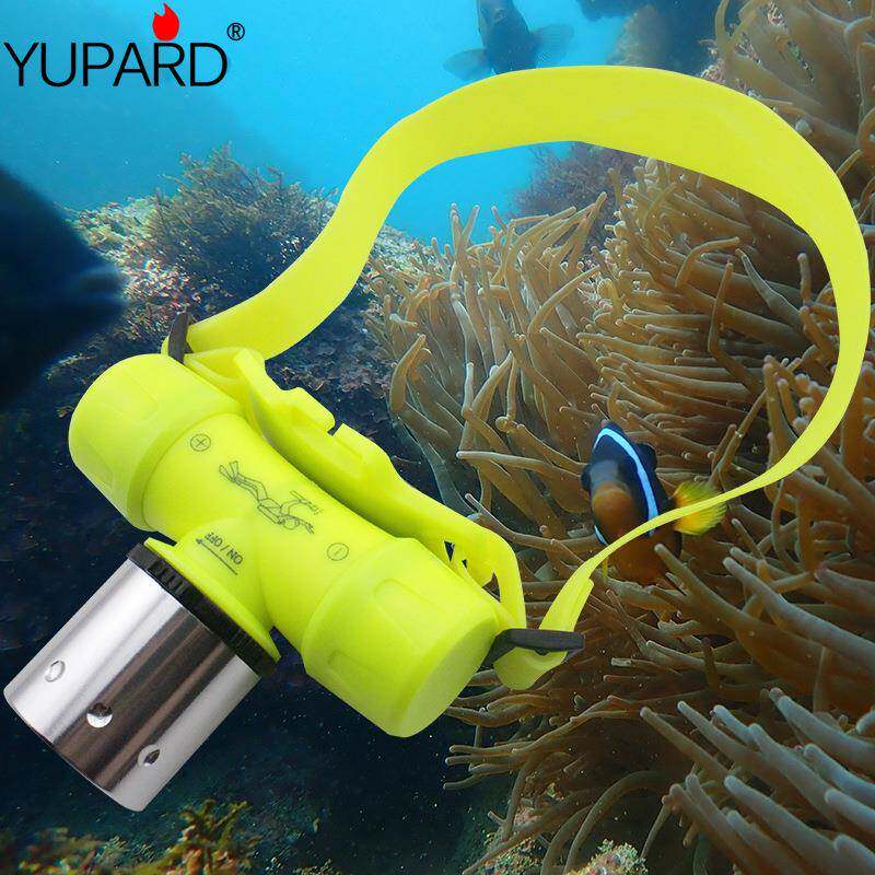 优豹T6潜水充电头灯强光水下防水远射补光紫光白光黄光L2 AAA