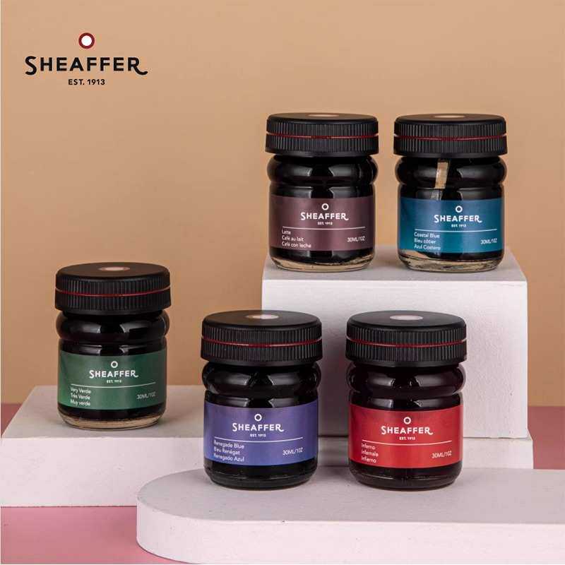 犀飞利复古果酱瓶9种颜彩色钢笔墨水Sheaffer 彩墨30ml学生工厂
