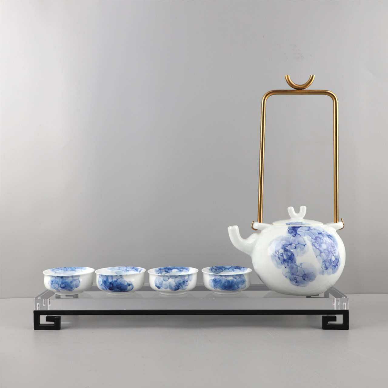 新中式青花陶瓷茶具茶托组合套装客厅茶几酒店办公室软装家居饰品,模玩/动漫/周边/娃圈三坑/桌游,模型制作工具/辅料耗材,淘宝优惠券,粉丝福利购,淘宝优惠卷