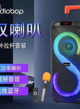 广场舞双8寸大音量拉杆音箱户外便携式音响支持TWS互联麦克风K歌
