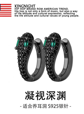 夜王|凝视深渊S925银满钻耳环