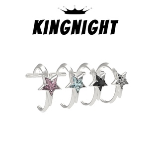 夜王 | S925银免打孔星星唇夹小众设计925银潮配饰唇钉唇环送礼物