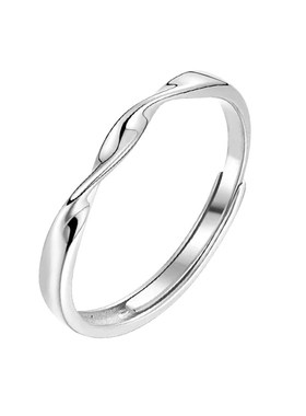 情意绵绵新款莫比乌斯环足银99G9戒指情侣款七夕送女友礼物