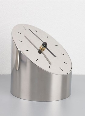 现代简约轻奢创意大o理石时钟摆件客厅电视柜玄关桌面座钟家居装