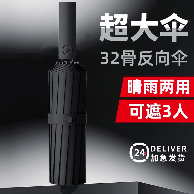 全自动折叠雨伞大号男士加固x加厚结实抗风晴雨两用女太阳伞遮阳 - 封面