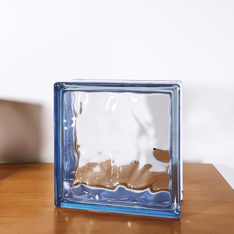 印尼进口边彩灰色半透明方形透光B云雾纹空心玻璃砖隔断墙水晶砖