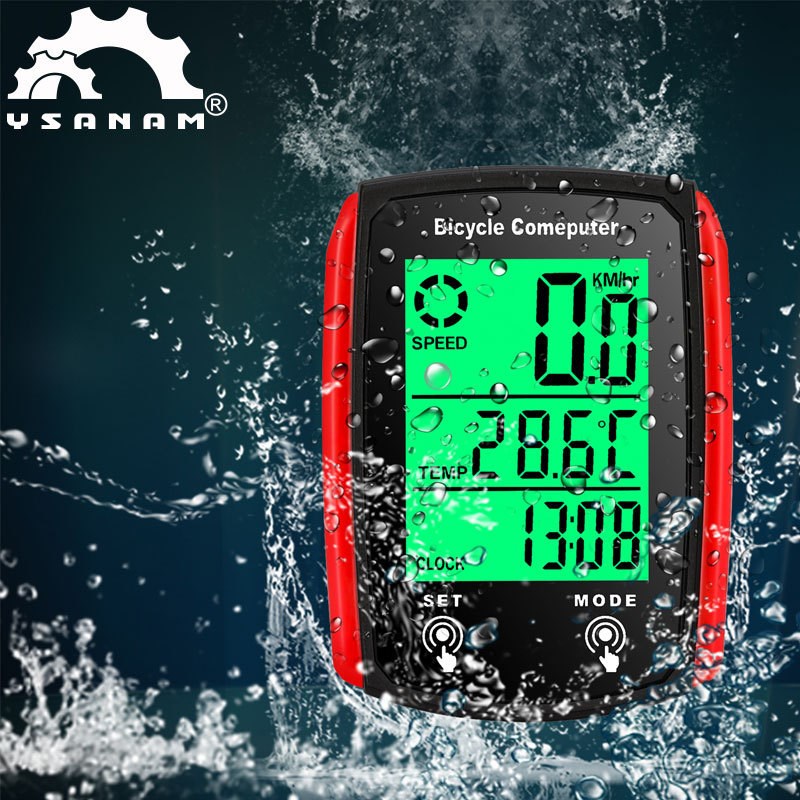 自行车记b速器登山车公路车单车防水夜光码表通用有线 线里程表迈