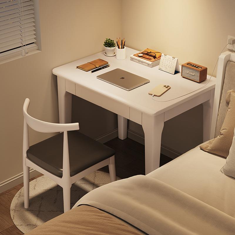 实木迷你窄小书桌卧室床边简易单人台式电脑桌家用小户型写字桌子