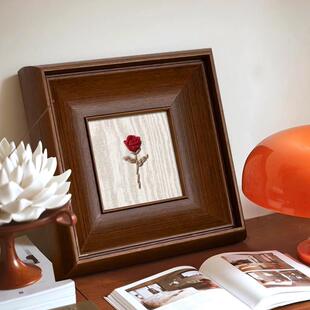 《玫瑰》法式中古风卧室装饰画小众艺术餐边柜床头桌面摆件画挂