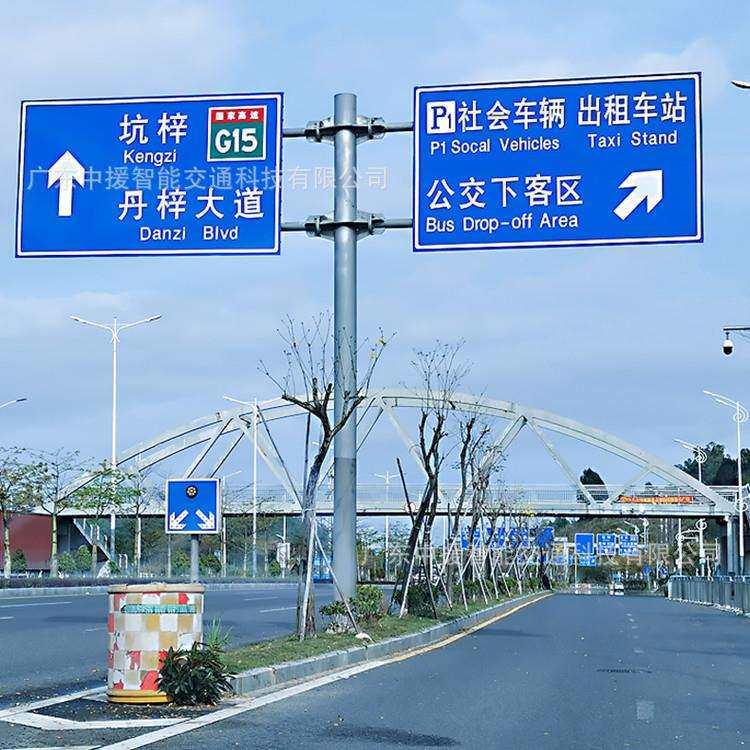 城市道路交通悬臂单立柱 八角杆 旅游景区标志牌立柱 工厂直销