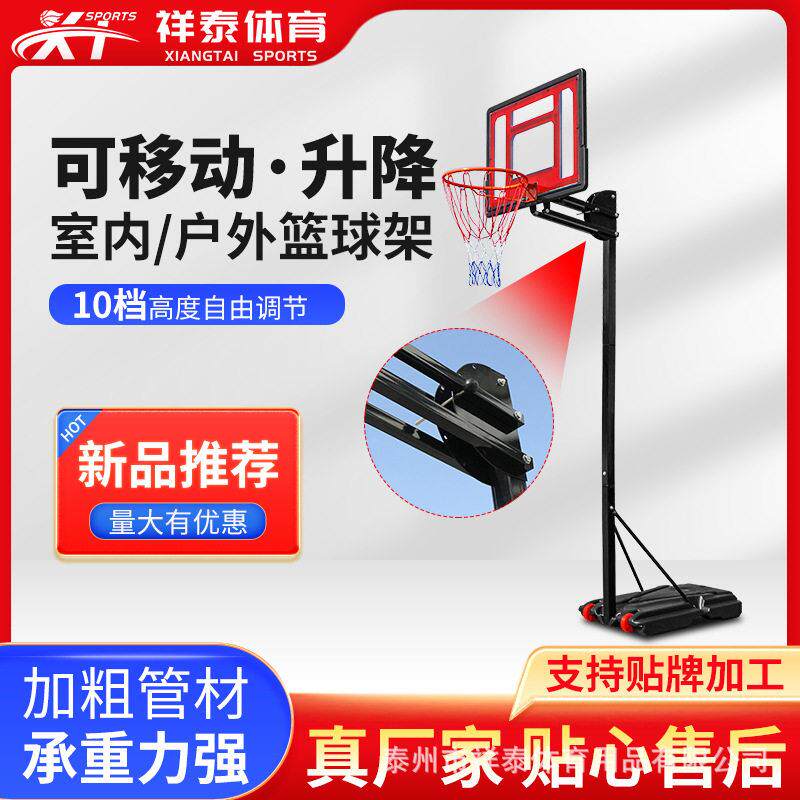 新品热销篮球架亲子运动户外可移动扇形五档度调节篮球架